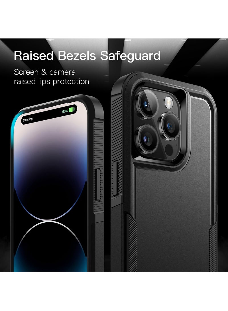 Jetech Case For Iphone 14 Pro Max 6.7 Inch Heavy Duty Dual Layer Rugged Protection Shockproof Protective Tough Phone Cover With Matte Back Black - Image 5