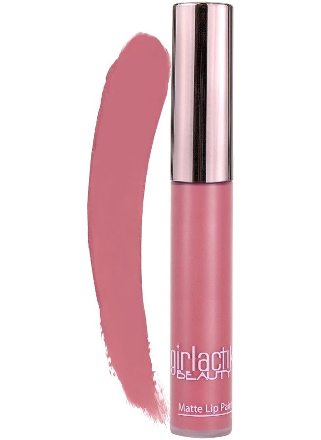 girlactik - Usa. Matte Lip Paint Liquid, Starlet. Matte Pink Lipstick. Longwear Lip Liquid Set. Richly Pigmented & Non-Drying Matte Lipstick. - Image 1
