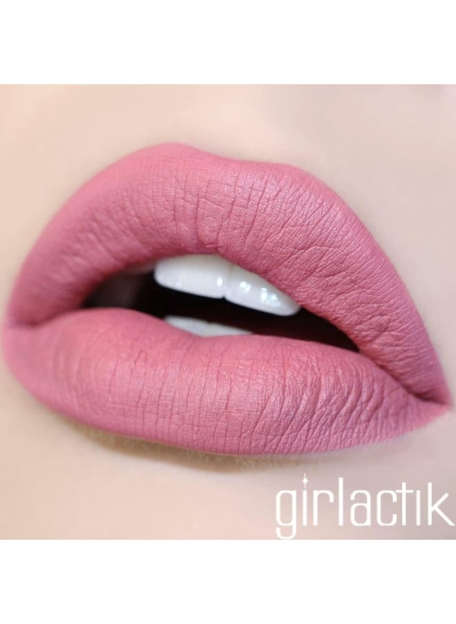 girlactik - Usa. Matte Lip Paint Liquid, Starlet. Matte Pink Lipstick. Longwear Lip Liquid Set. Richly Pigmented & Non-Drying Matte Lipstick. - Image 1