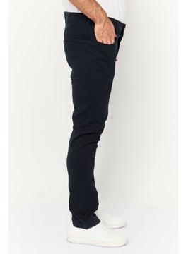 French Connection Men Regular Fit Plain Chino Pants, Navy  - Image 3