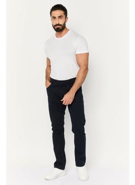 French Connection Men Regular Fit Plain Chino Pants, Navy  - Image 2