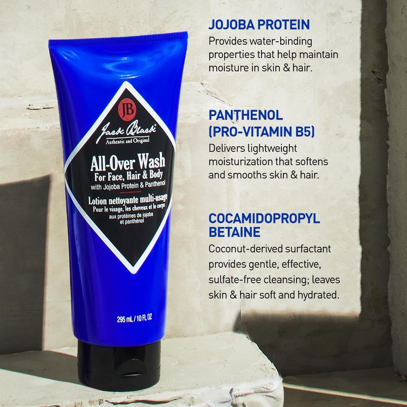 Jack Black Jack Black All Over Wash for Face, Hair & Body - Mens Body Wash 3 in 1, Mens 3 in 1 Body Wash and Shampoo, Mens Face Wash, Mens Shampoo, Jack Black Body Wash and Face Cleanser for Men, Gifts for Men - Image 5