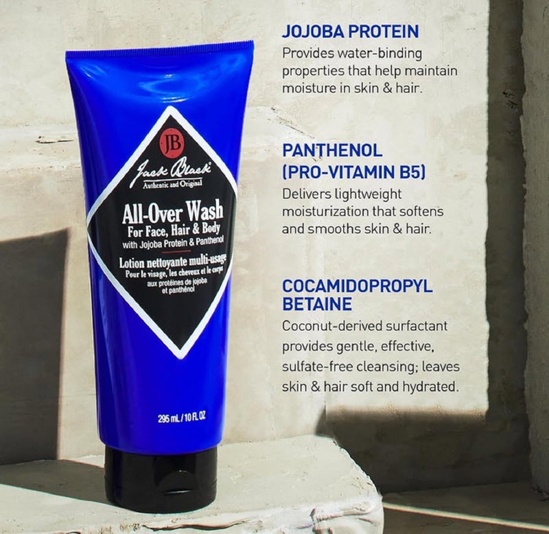 Jack Black All Over Wash Face, Body & Hair Cleanser, 3 Fl Oz â€“ Citrus, Mint & Oakmoss â€“ Mens Face Wash, Body Wash, Shampoo, Skin Care, Hair Care, Multi-Purpose Body Wash Men, Sulfateâ€“Free - Image 2