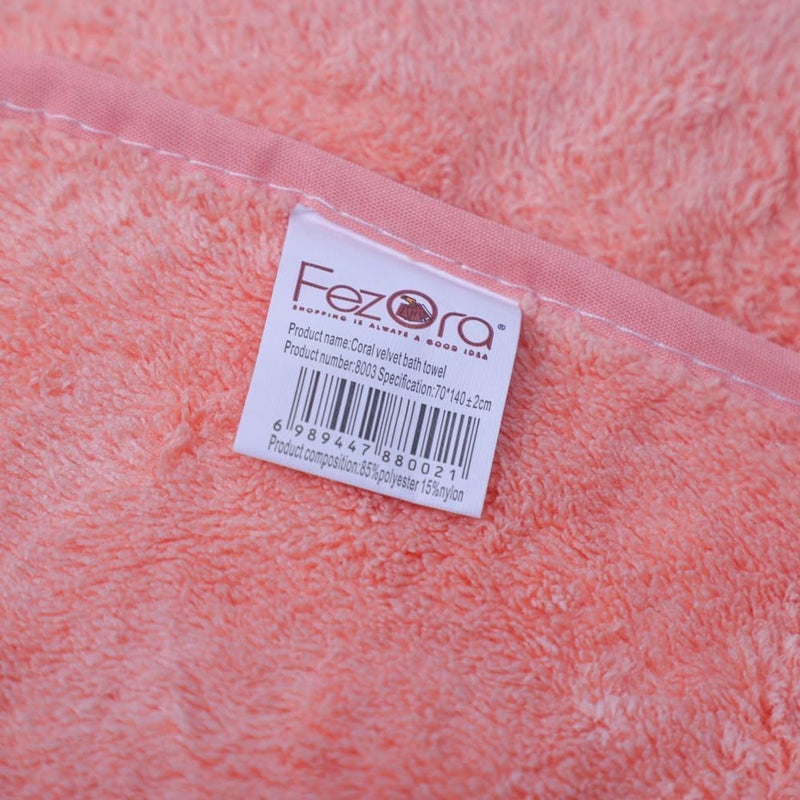 Fezora Microfiber Bath Towel for Men & Women – Large Size 70x140 cm, 400 GSM, Ultra Soft, Quick Dry, Lightweight & Super Absorbent Towel for Bathroom, Gym, Spa, Travel & Swimming (Orange) - Image 4