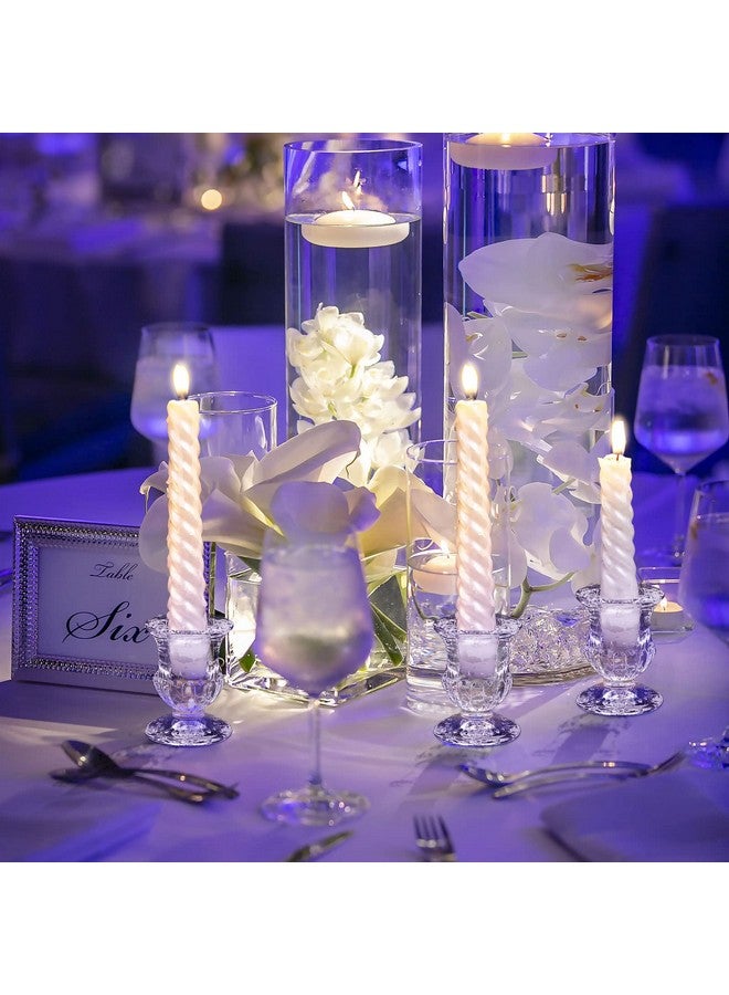 Foaincore 36 Pcs Taper Candle Holders Bulk 2.5 Inch Candlestick Holder Clear Candle Holder Small Candlestick Holder Thicker Glass Candle Sticks Set for Wedding Christmas Party Dining Table Centerpiece Decor  - Image 4