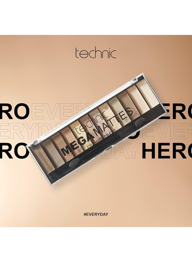 Technic Mega Mattes Eyeshadow Palette - 12 color - Image 3