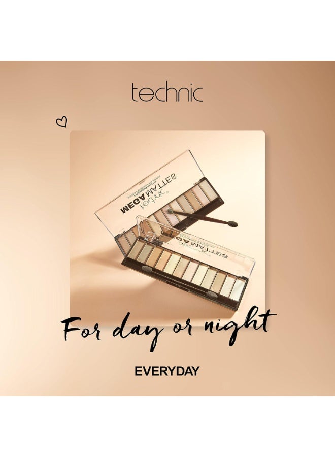 Technic Mega Mattes Eyeshadow Palette - 12 color - Image 4