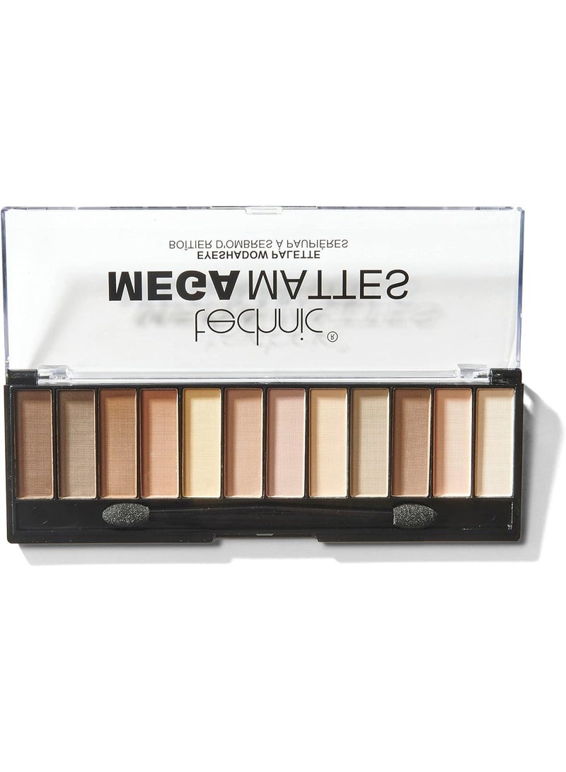 Technic Mega Mattes Eyeshadow Palette - 12 color - Image 1