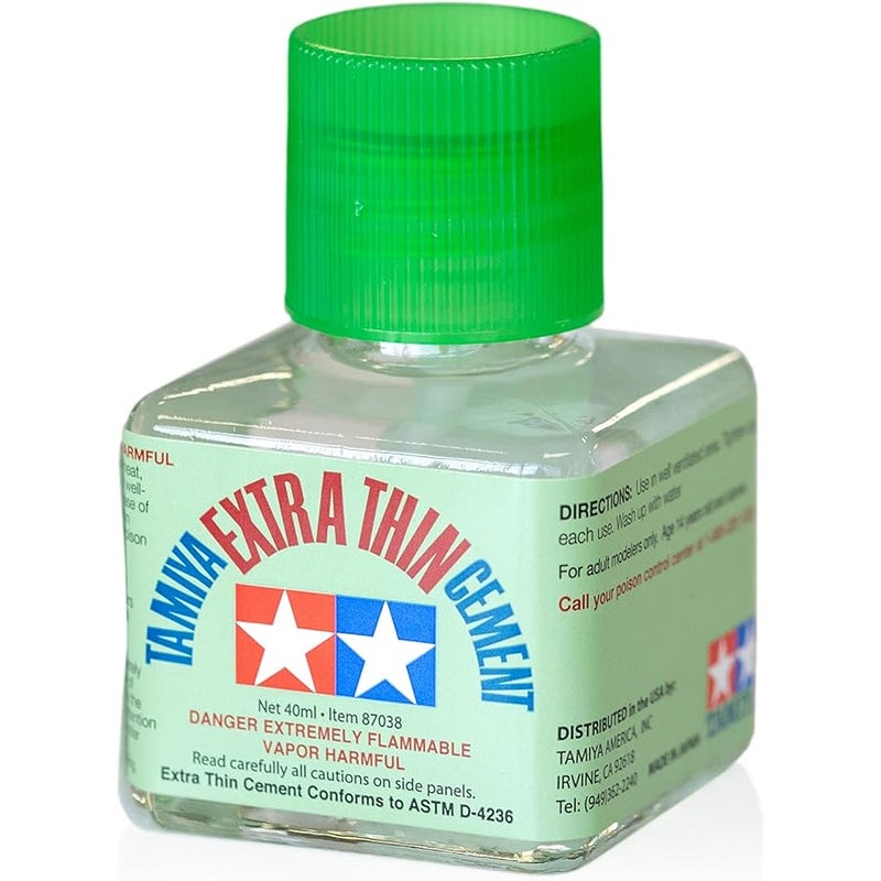 Tamiya 87038 Extra Thin Cement Fine Tip Glue 40 ml - Image 1
