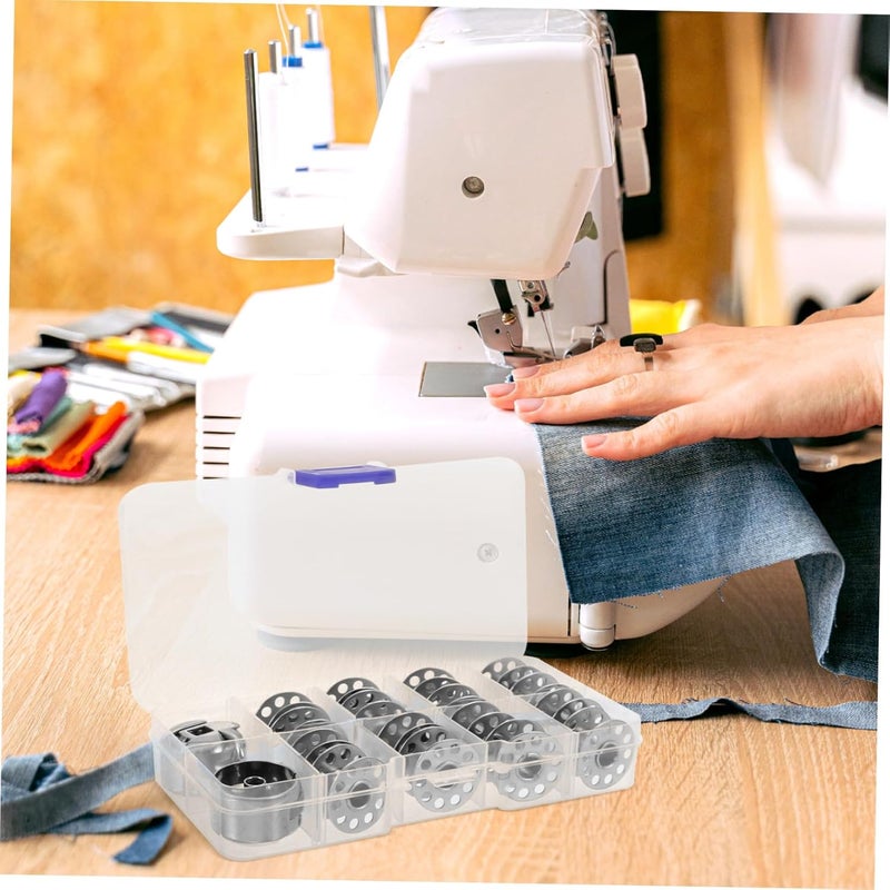 TEHAUX 5sets Replacement Bobbins Set for Sewing Machines Empty Spools and Bobbin Case Portable and Easy to Install Essential Sewing Supplies for Home and Industrial Use - Image 4