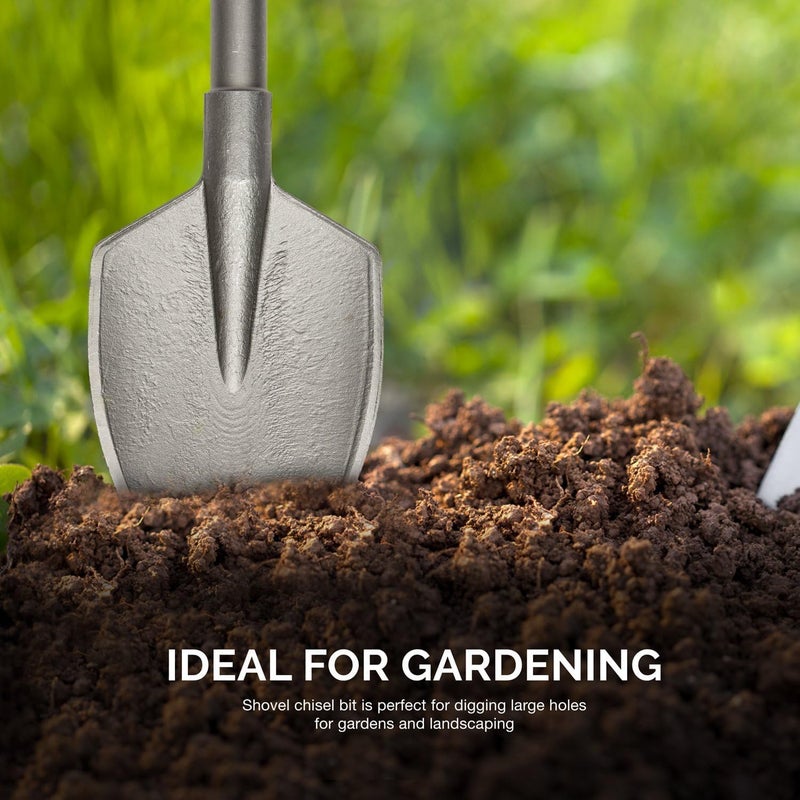 NEIKO 2627 Jack Hammer Bits, 1-1/8" Hex Shank Shovel Spade Chisel Bits for Demolition Hammers, 17.5" Long, Clay Spade Bit for Electric Jackhammer, Alloy Steel, Construction, Trenching, Landscaping - Image 5