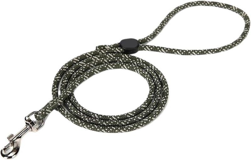 Reflective Dog Leash Walking Rope for Small Dogs Teddy Round Handle Harness Lake Blue Red Sapphire(Large,W) - Image 1
