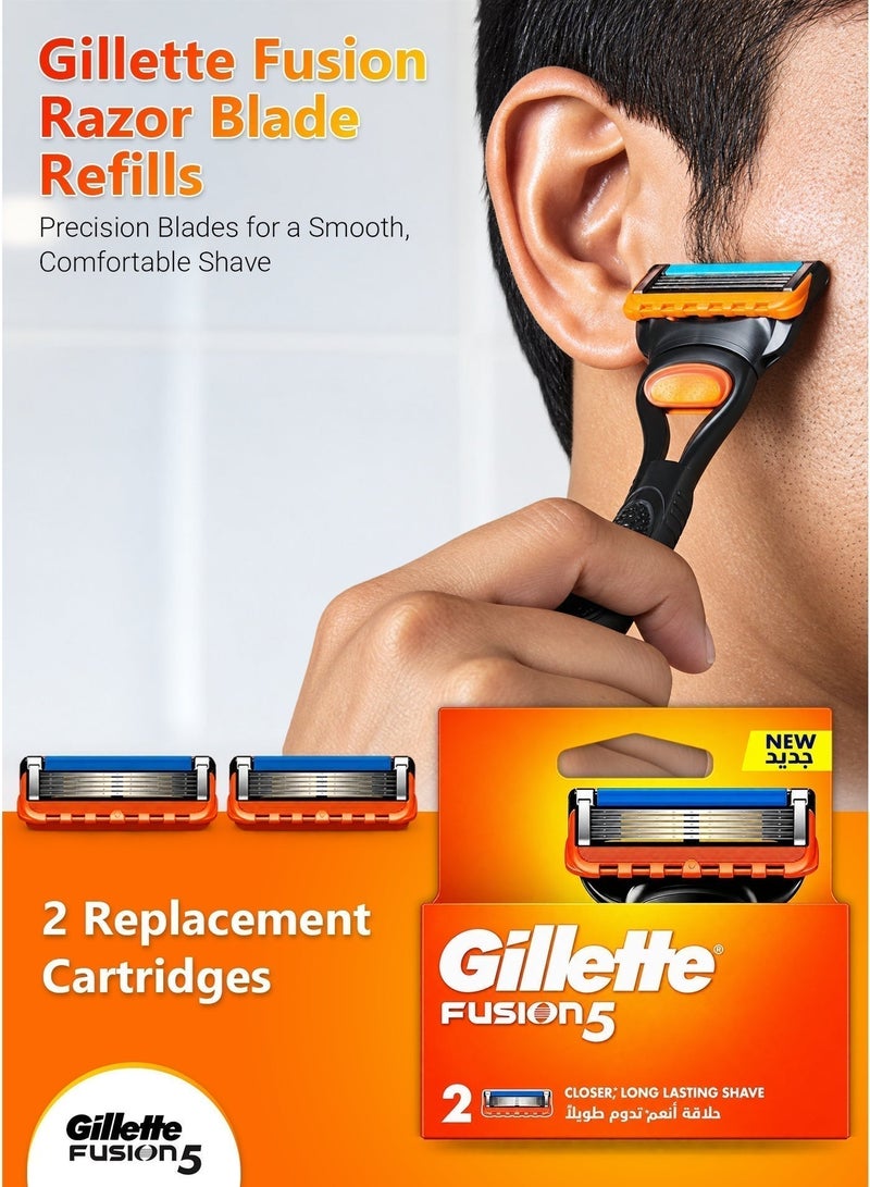 Gillette Fusion5 Razor Blade Refills, 2 Count - Image 2