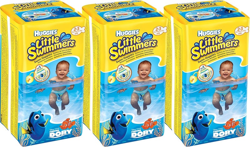 Huggies Little Swimmers Disposable Swim Diapers XSmall 7lb18lb 3 x 12 Pants