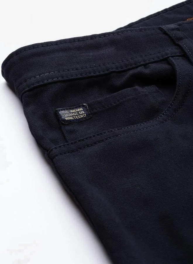 The Indian Garage Co  Men Slim Fit Solid Chinos for Men | Best Price UAE