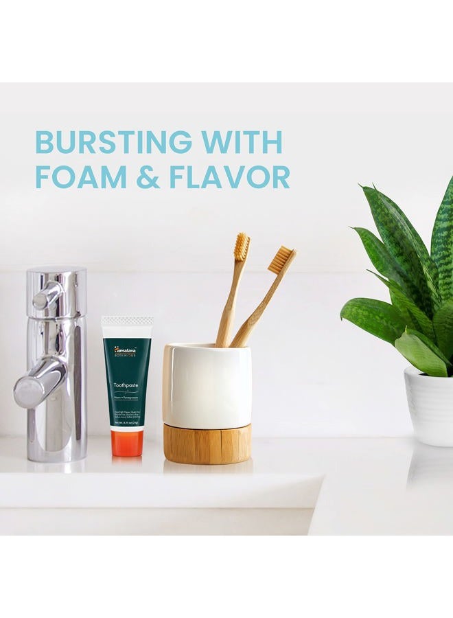 Premium Nature Botanique Neem & Pomegranate Toothpaste, Original Formula for Brighter Teeth and Fresh Breath, 0.74 oz, Fluoride Free, TSA Approved Travel Size, 10 Pack - Image 4