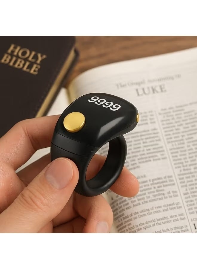 DENX DX3608 Multifunctional Electronic Finger Counter Ring – Smart Tasbih & Study Ring with OLED Display, Replaceable Silicone Band, Accurate Hands‑Free Counting, Size 20 mm - Image 3