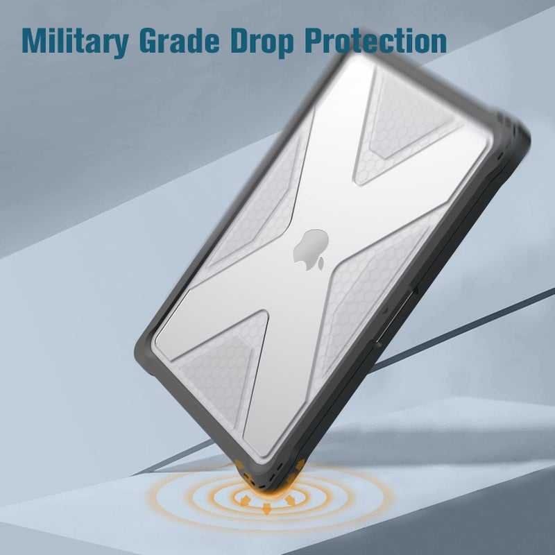 Fintie Case for MacBook Pro 14 Inch A3401 A3185 A3112 A2992 A2918 A2779 A2442 with M4 M3 M2 M1 Chip (2024 2023 2022 2021 Release) - Heavy Duty Rugged Hard Shell Case Cover with TPU Bumper, Clear - Image 5