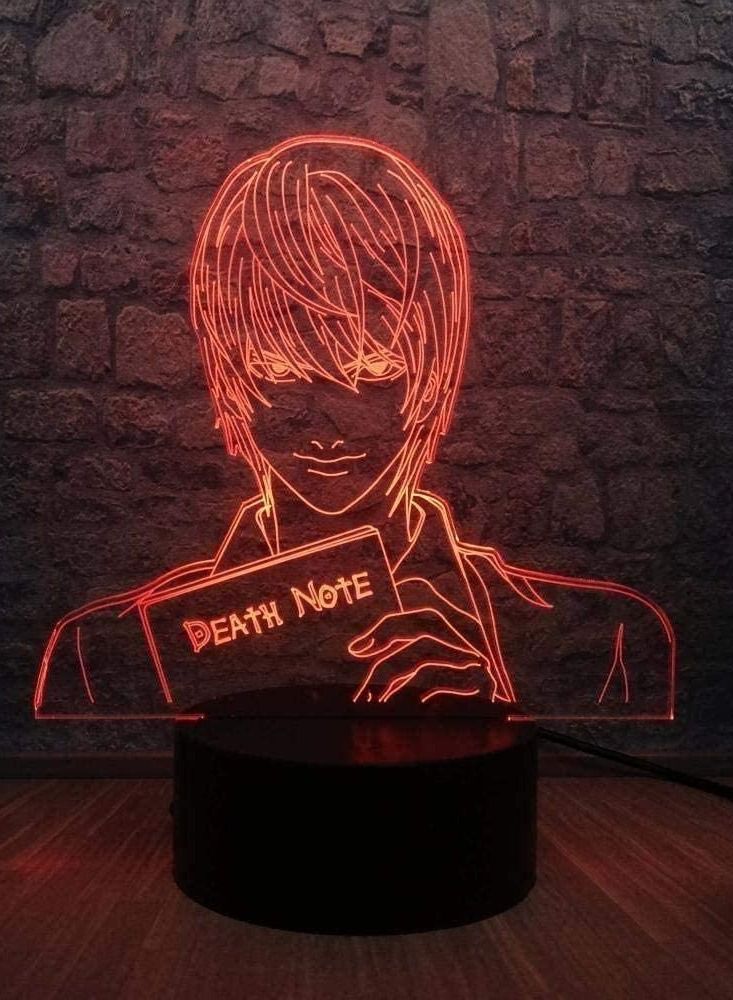 althiqahkey 3D Illusion Lamp LED Night Light Hot Night Anime Note Figure Yagami Multicolor Light Bulb Home Decorative Teenager Birthday Gift Kids Toys - Image 1
