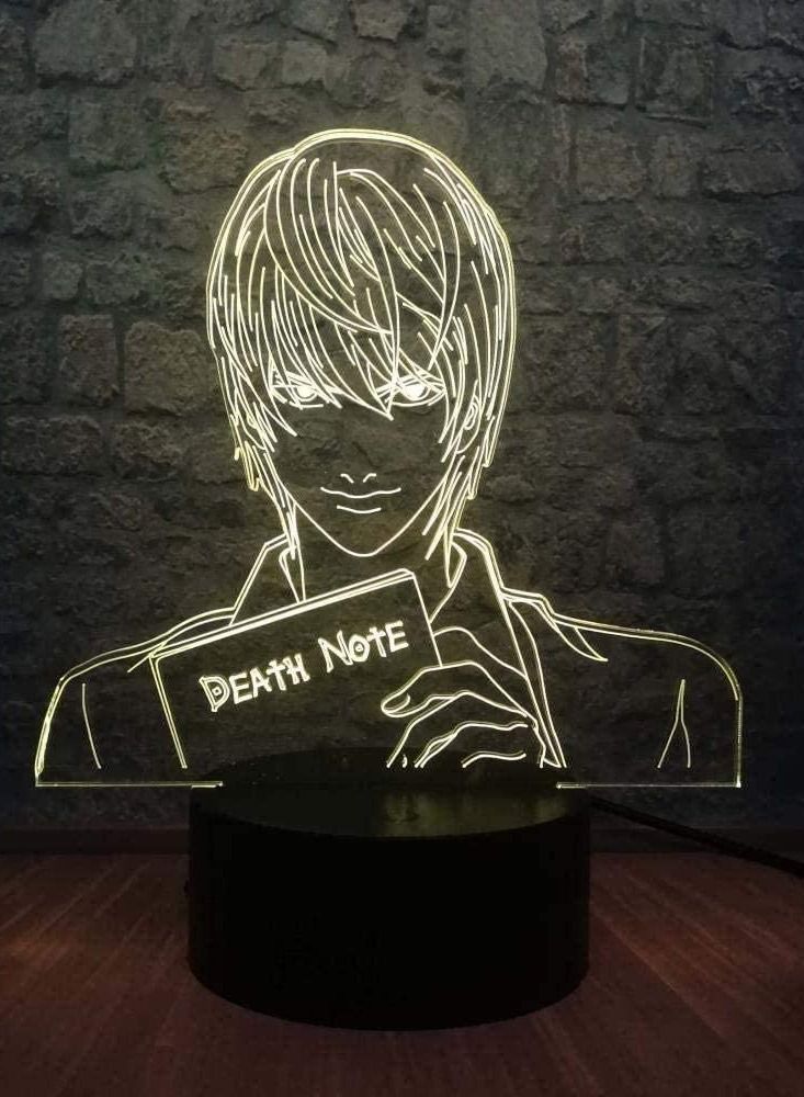 althiqahkey 3D Illusion Lamp LED Night Light Hot Night Anime Note Figure Yagami Multicolor Light Bulb Home Decorative Teenager Birthday Gift Kids Toys - Image 3