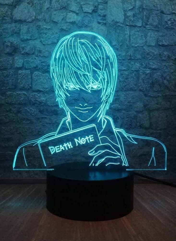 althiqahkey 3D Illusion Lamp LED Night Light Hot Night Anime Note Figure Yagami Multicolor Light Bulb Home Decorative Teenager Birthday Gift Kids Toys - Image 5