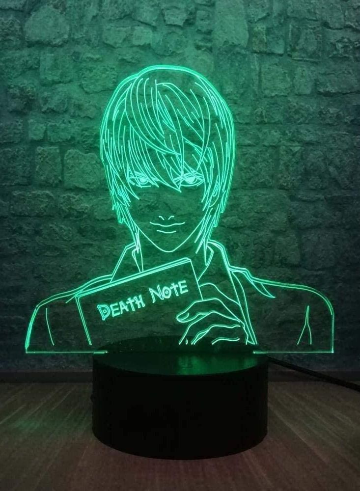 althiqahkey 3D Illusion Lamp LED Night Light Hot Night Anime Note Figure Yagami Multicolor Light Bulb Home Decorative Teenager Birthday Gift Kids Toys - Image 4