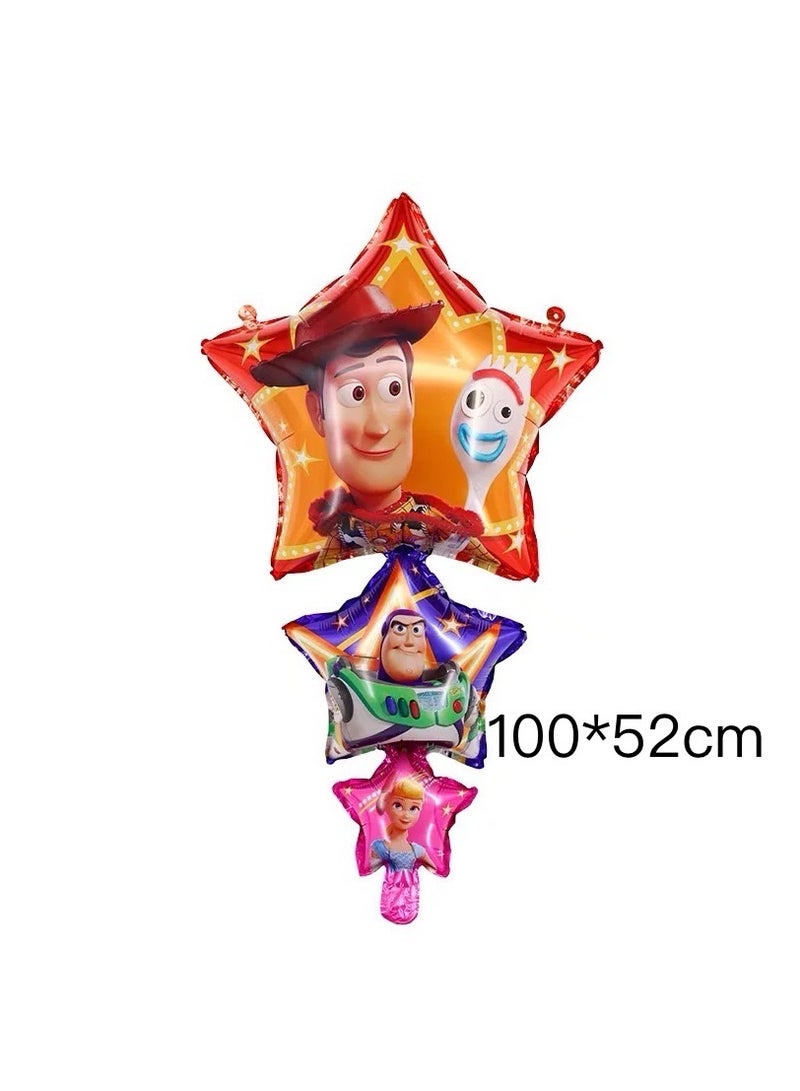 مجموعة من 8 قطع من بالونات رقائق الألومنيوم من شخصيات الرسوم المتحركة Toy Story Buzz Lightyear لتزيين حفلات أعياد الميلاد - Image 2