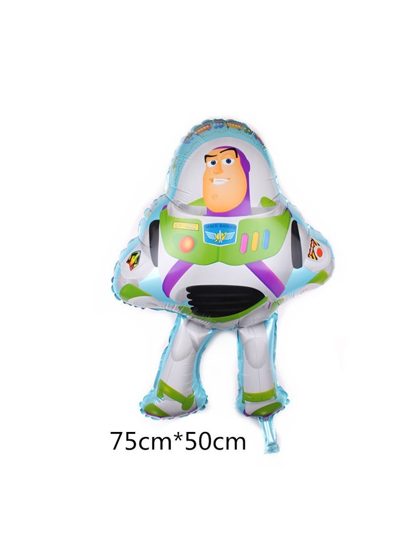 مجموعة من 8 قطع من بالونات رقائق الألومنيوم من شخصيات الرسوم المتحركة Toy Story Buzz Lightyear لتزيين حفلات أعياد الميلاد - Image 3