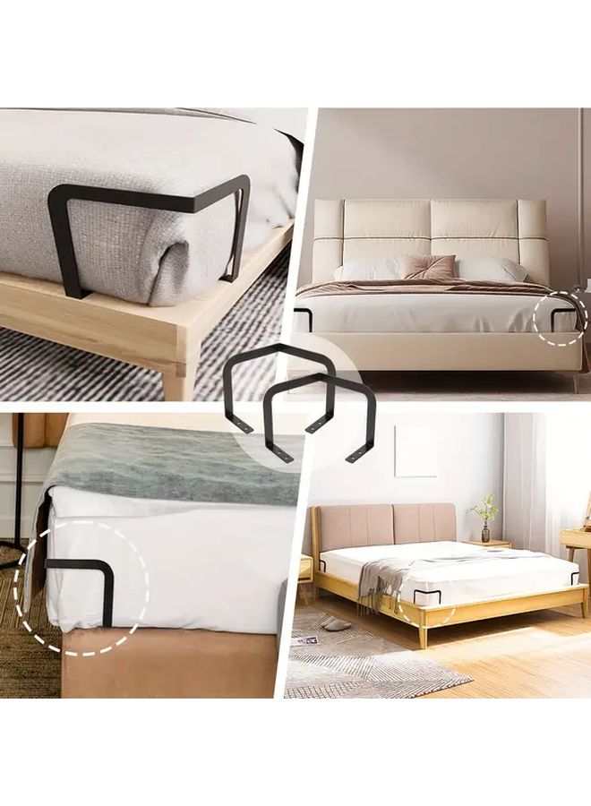 Heavy Duty Metal Mattress Support Brackets Corner Type 2pcs Non Slip Bed Frame Attachment - Image 3