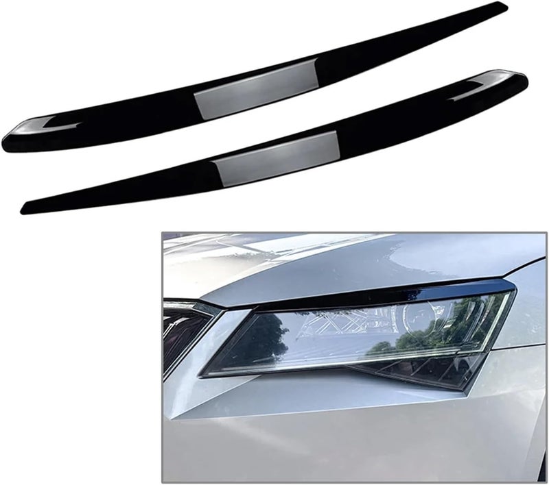 QASULER Car Headlight Eyelid Trim for Skoda Superb B8 - Image 2
