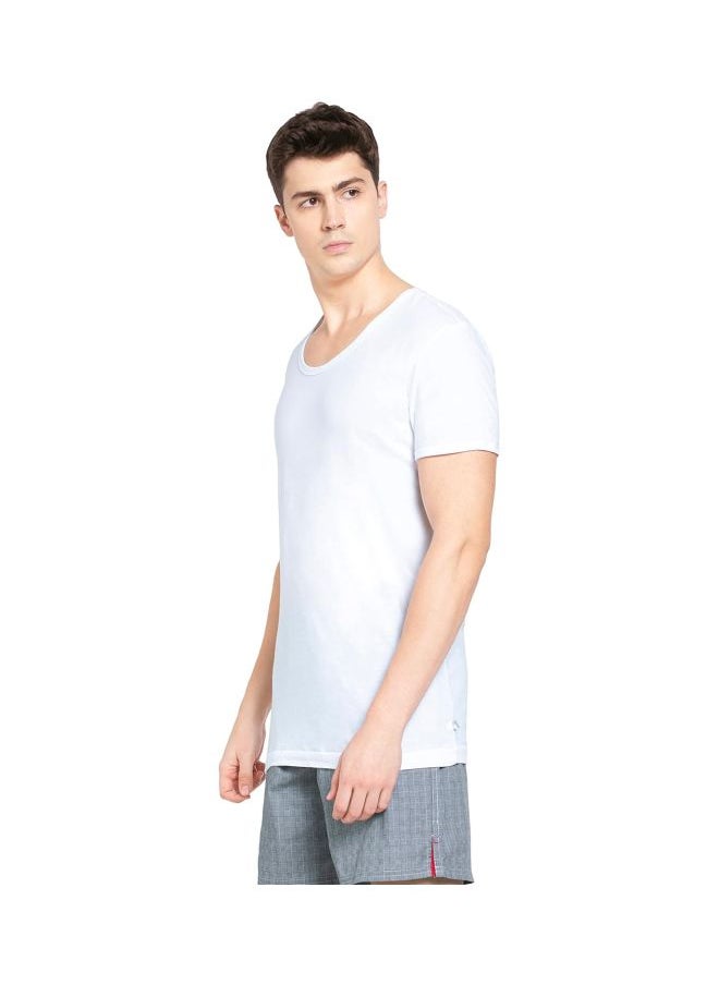 JOCKEY - Jockey 8817 Men Super Combed Cotton Round Neck Half Sleeved Vest with Extended Length for Easy Tuck Pack of 2 - Image 1