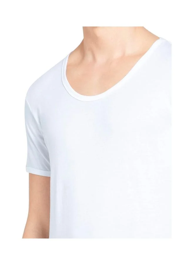 Jockey  Jockey 8817 Men Super Combed Cotton Round Neck Half Sleeved Vest with Extended Length for Easy Tuck Pack of 2 for Men | Best Price UAE