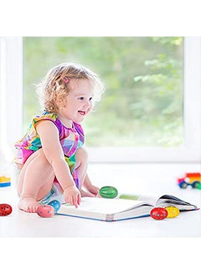 EHOME Christmas Egg Shakers Christmas Basket Stuffers, 6Pcs Wooden Percussion Musical Shake Prefilled Christmas Eggs For Toddler, Egg Fillers, Montessori Maracas For Kids Baby With Storage Bag - Image 4