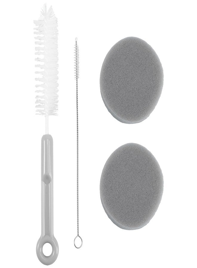 ERINGOGO 1Set Pet Feeder Water Fountain Cleaning Set Tools with Long Handle Brushes for Efficient Daily Care for Dog Cat Owners Gray - Image 1