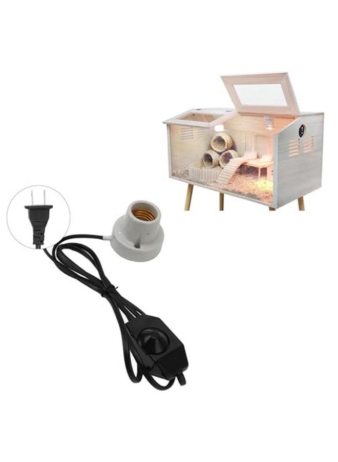 POCREATION Ceramic Reptile Heat Lamp Holder, Suitable for All Reptiles, Adjustable Light & Heat, Made of Premium Ceramic Material, Easy to Install, Long Service Life (US Plug 120V) - Image 1