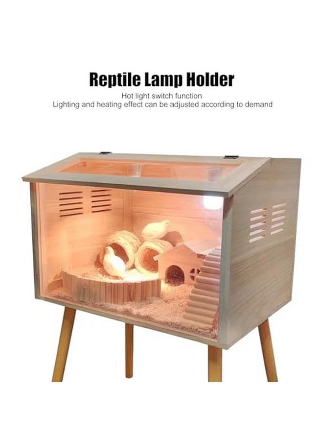 POCREATION Ceramic Reptile Heat Lamp Holder, Suitable for All Reptiles, Adjustable Light & Heat, Made of Premium Ceramic Material, Easy to Install, Long Service Life (US Plug 120V) - Image 2