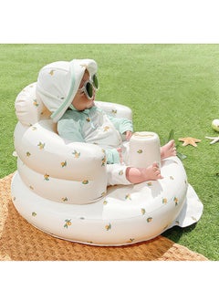 Generic Inflatable Baby Chair, Inflatable Seat for Babies 3 Months and Up, Summer Inflatable Seat for Sitting, Inflatable Baby Floor Seat with Built-in Air Pump  - Image 2