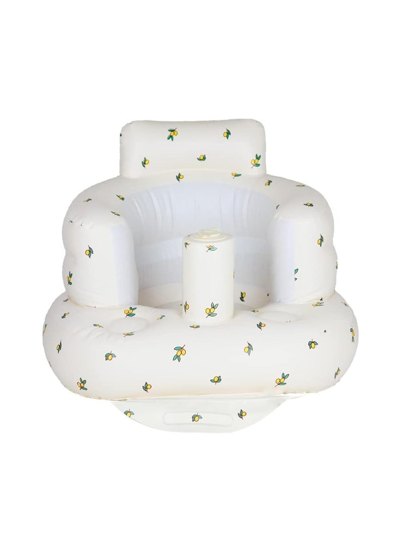 Generic Inflatable Baby Chair, Inflatable Seat for Babies 3 Months and Up, Summer Inflatable Seat for Sitting, Inflatable Baby Floor Seat with Built-in Air Pump  - Image 1