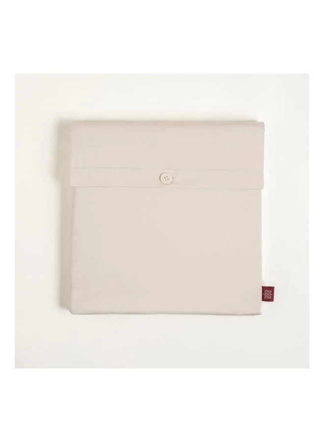Zsa Zsa Zsu  Solid Cream Double Size Cotton Satin Duvet Set.  | Best Price UAE