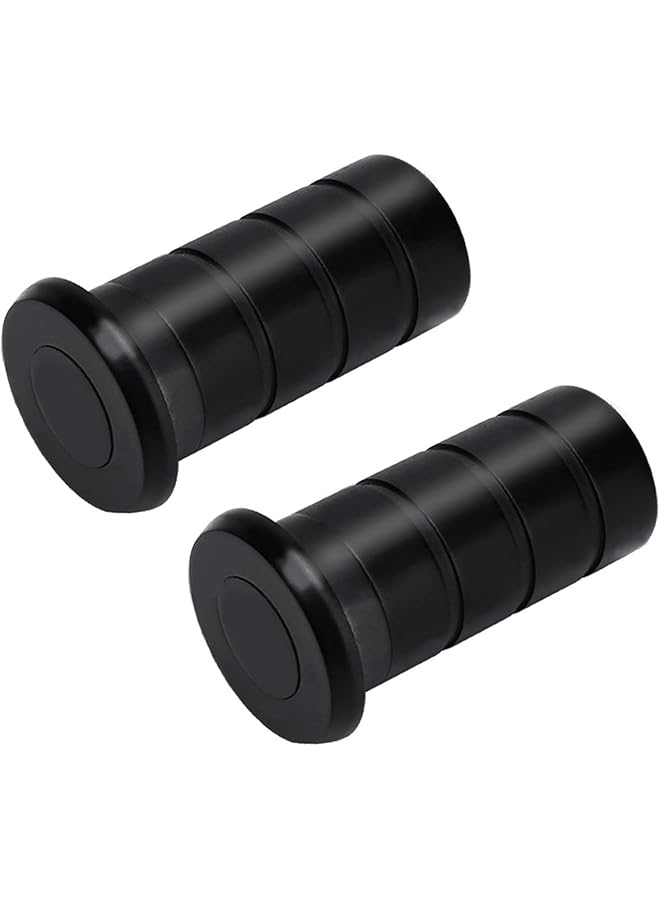 promass Floor Hole Dust-Proof Cover, Door Latch Dust Protector, Spring Door Bolt Accessories, Dust-Proof Security Sliding Lock Inserts for Interior and Outdoor Latch 2Pcs (Black) - Image 1