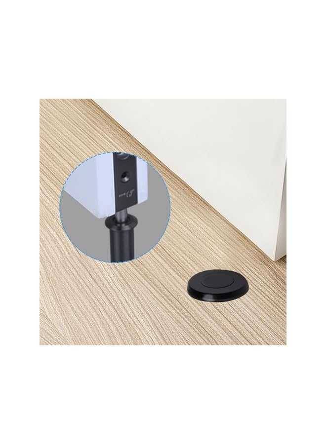 promass Floor Hole Dust-Proof Cover, Door Latch Dust Protector, Spring Door Bolt Accessories, Dust-Proof Security Sliding Lock Inserts for Interior and Outdoor Latch 2Pcs (Black) - Image 4