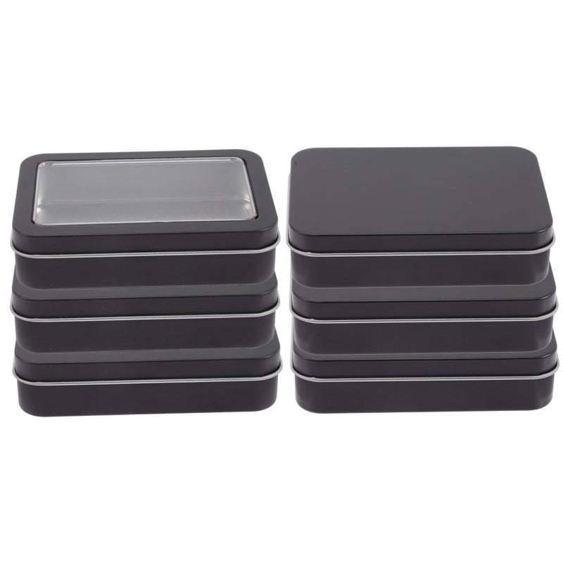Tinplate Playing Card Storage Box Holds 6 Decks With Lid And Viewing Window - Image 2