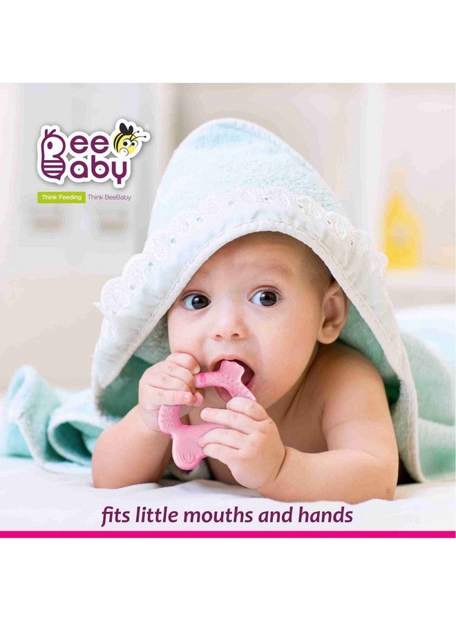 Beebaby Frog Shape Teethers For 6 To 12 Months Bpa Free. Cooling Water Filled Baby Teether Soft Teething Toy For Babies With Carry Case Soothes Gums And Easy To Grip (6 Months+) (Frogpink) - Image 4