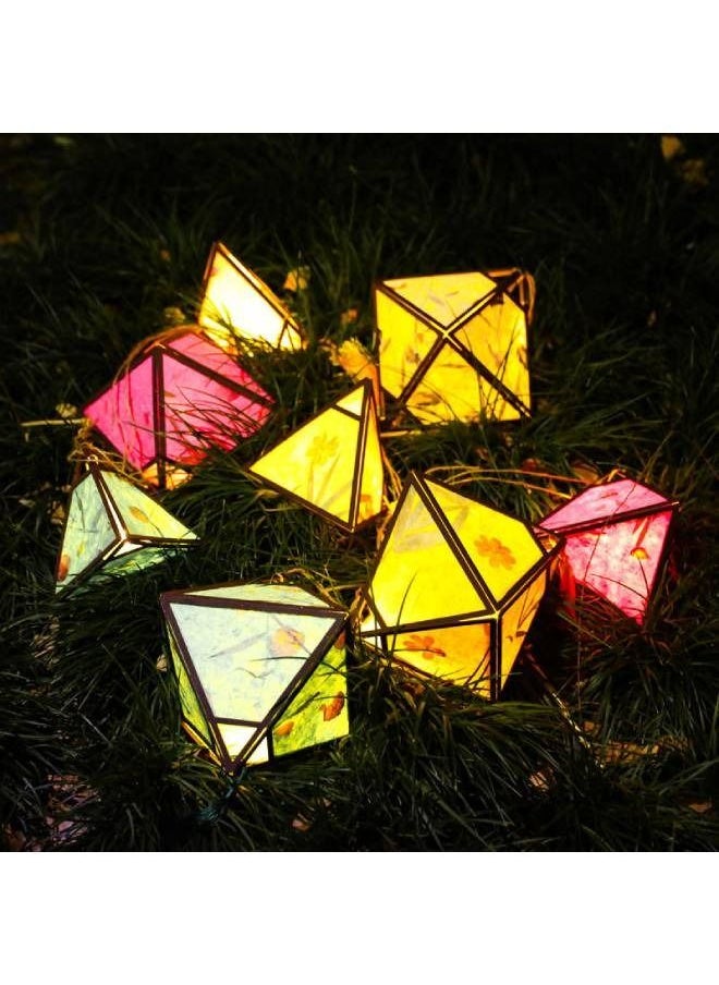 fashionhome - 1-Piece Triangle Portable Lantern with Tassel Light Lamp for Spring Festival Home Decoration Light Hanging Pendant Lamp - Image 1