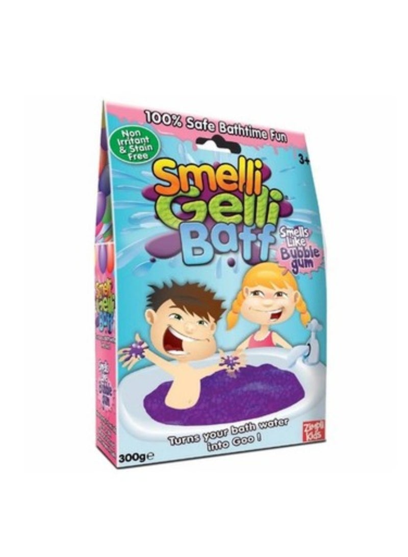 زيمبلي كيدز Smelli Gelli Baff Bubblegum Scented Bath Slime Powder, 300g Single Use Sensory Bath Fun for Kids - Image 1