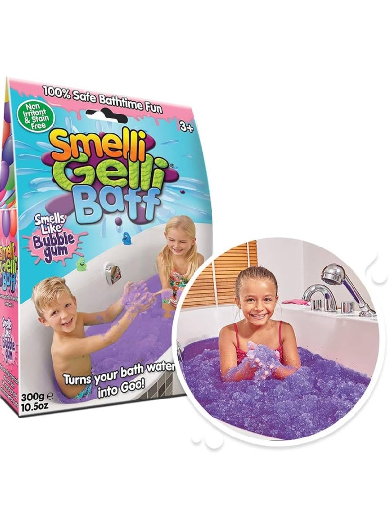 زيمبلي كيدز Smelli Gelli Baff Bubblegum Scented Bath Slime Powder, 300g Single Use Sensory Bath Fun for Kids - Image 2