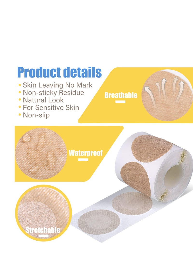 SYOSI - 400 Pcs Mens Nipple Covers, Tape Pasties Patch Protector Sets for Runners Anti Chafing Stickers Guard Disposable Adhesive Bandage Sports Gym Daily, White and Nude Color - Image 1