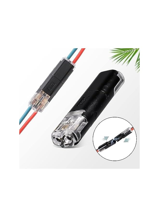 The Bros 20Pcs Double-Wire Plug-in Connector, Solder-Free Wire Connector, Pluggable Led Wire Connectors with Locking Buckle Fast Connect Low Voltage Wire Connectors - Image 2