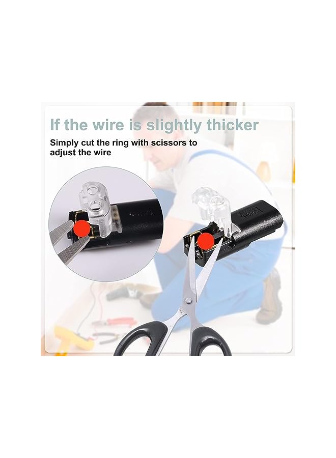 The Bros 20Pcs Double-Wire Plug-in Connector, Solder-Free Wire Connector, Pluggable Led Wire Connectors with Locking Buckle Fast Connect Low Voltage Wire Connectors - Image 4