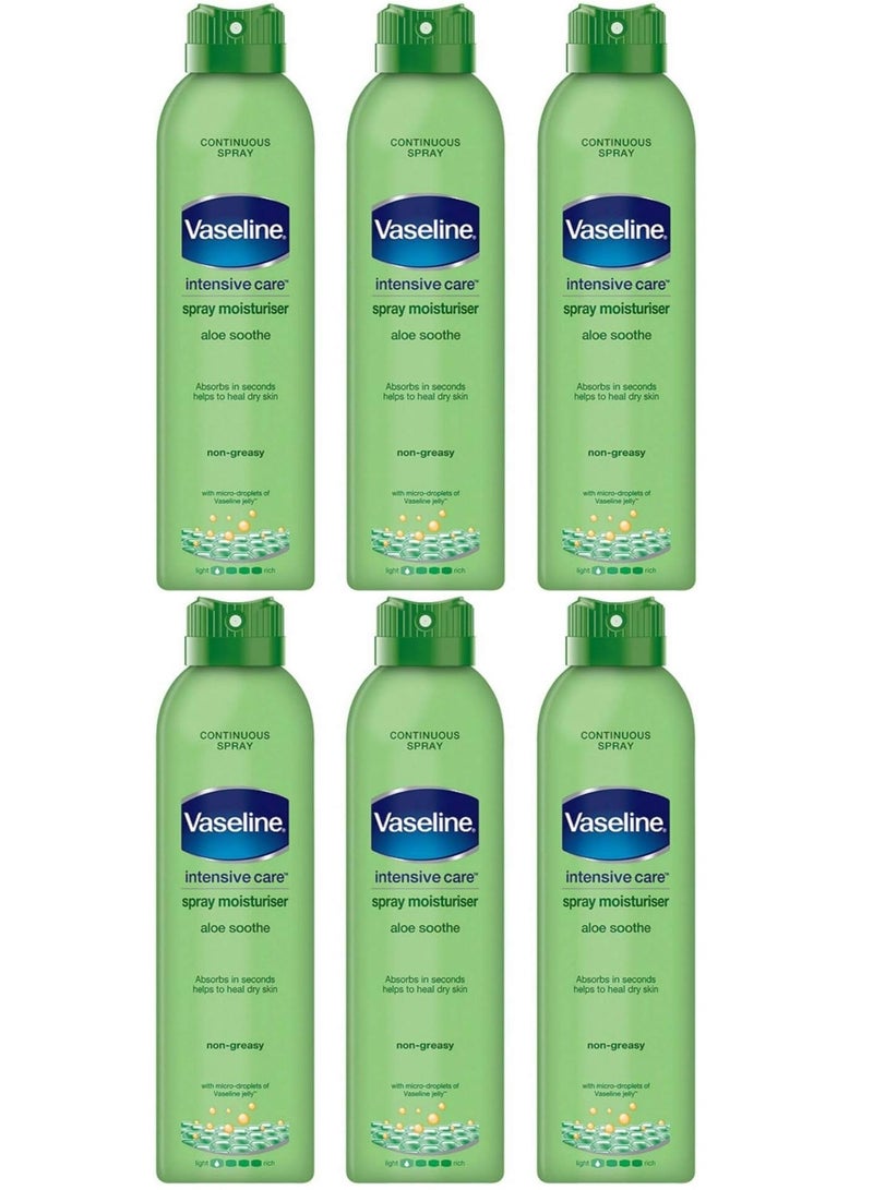 Vaseline Intensive Care Aloe Soothe Spray 190ml (Pack of 6)  - Image 1